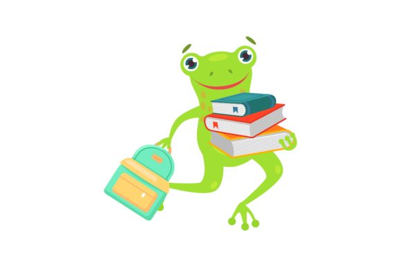 Cheerful Frog with a Schoolbag: Evaluating Cute Animal Education Illustrations