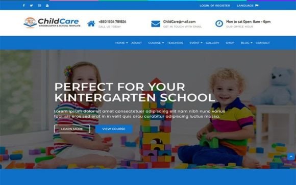 Childcare HTML Template for Early Education