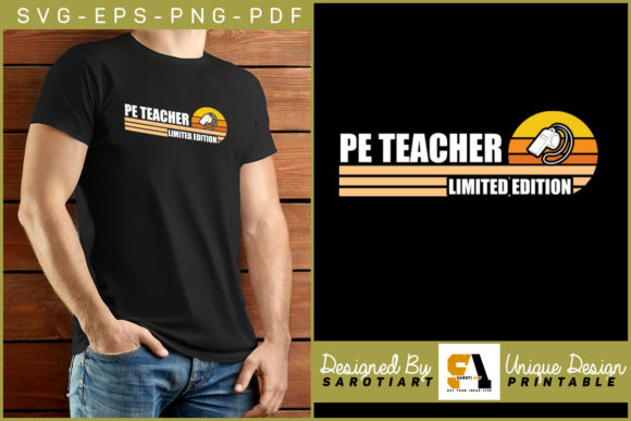 Empowering Physical Education: The Creative Value of the PE Teacher Limited Edition Retro T-Shirt Design