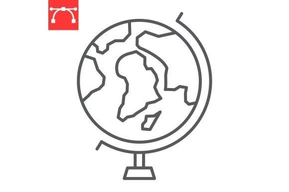 Integrating the Globe Stand Line Icon into Modern Design and Educational Workflows