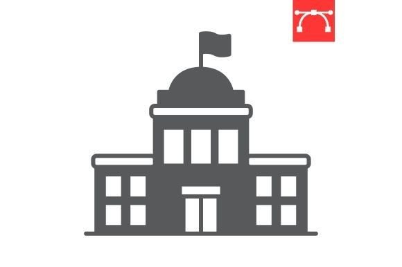 Mastering the School Building Glyph Icon