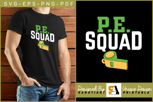P.E. Squad SVG: A Bold Design for PE Teachers