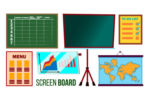 Screen Board Set Vector: Visualizing Business Ideas