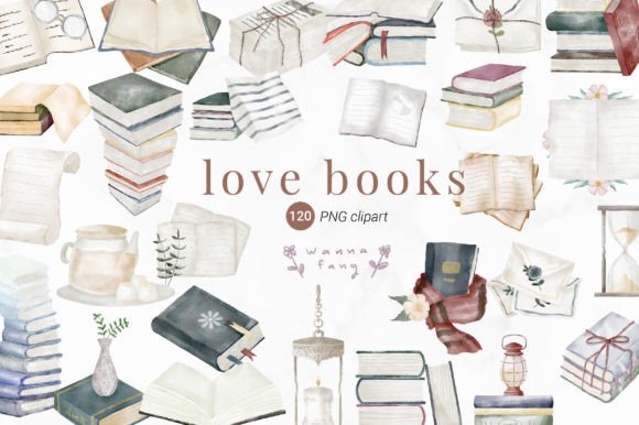 Watercolor Love Books Clipart: A Visual Guide